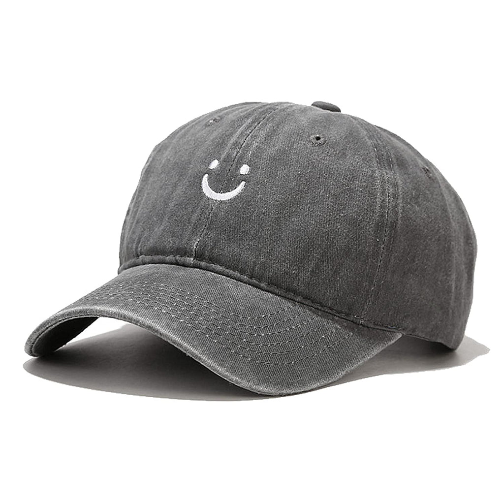 Smiley Face Baseball Cap (Grey)