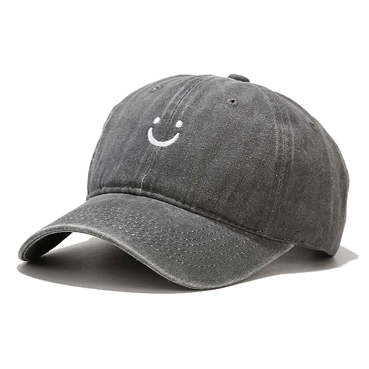 Smiley Face Baseball Cap (Grey)